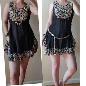 VINTAGE gold tone convertible chunky chain necklace or belt